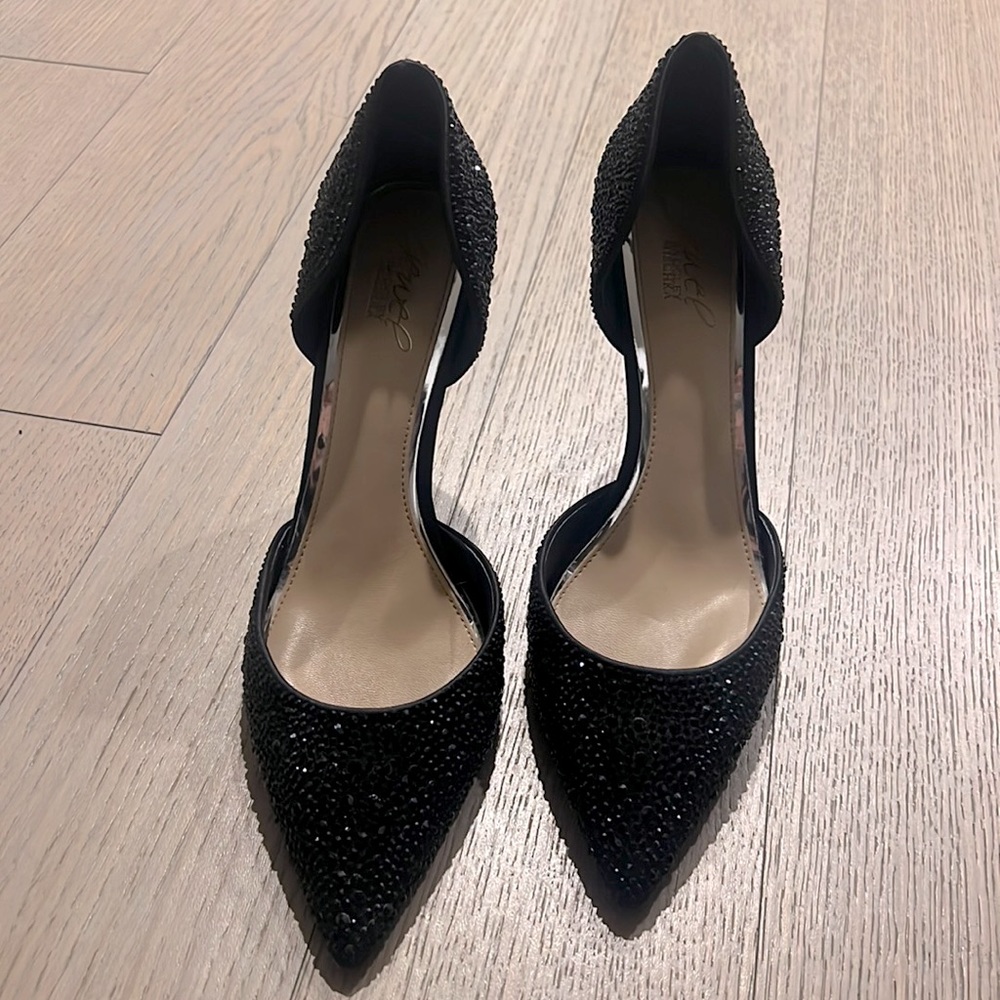 Badgley Mischka heels with pearls vintage